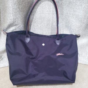 Lonchamp Le Pliage Large Nylon Shoulder Bag Bilberry